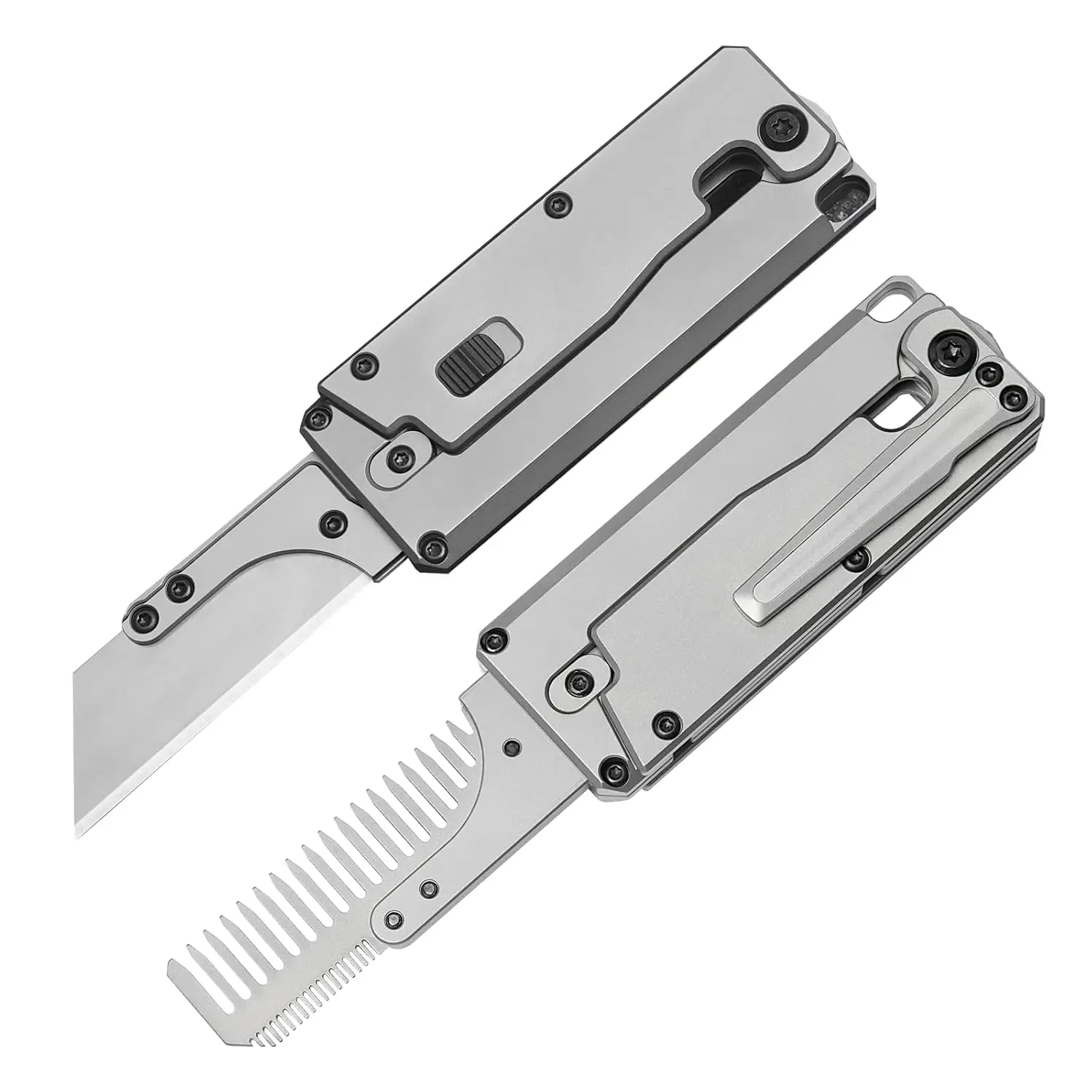 Comb Pocket Titanium - FEGVE TC347 2-w-1 Tytanowy Uchwyt, Nożyk